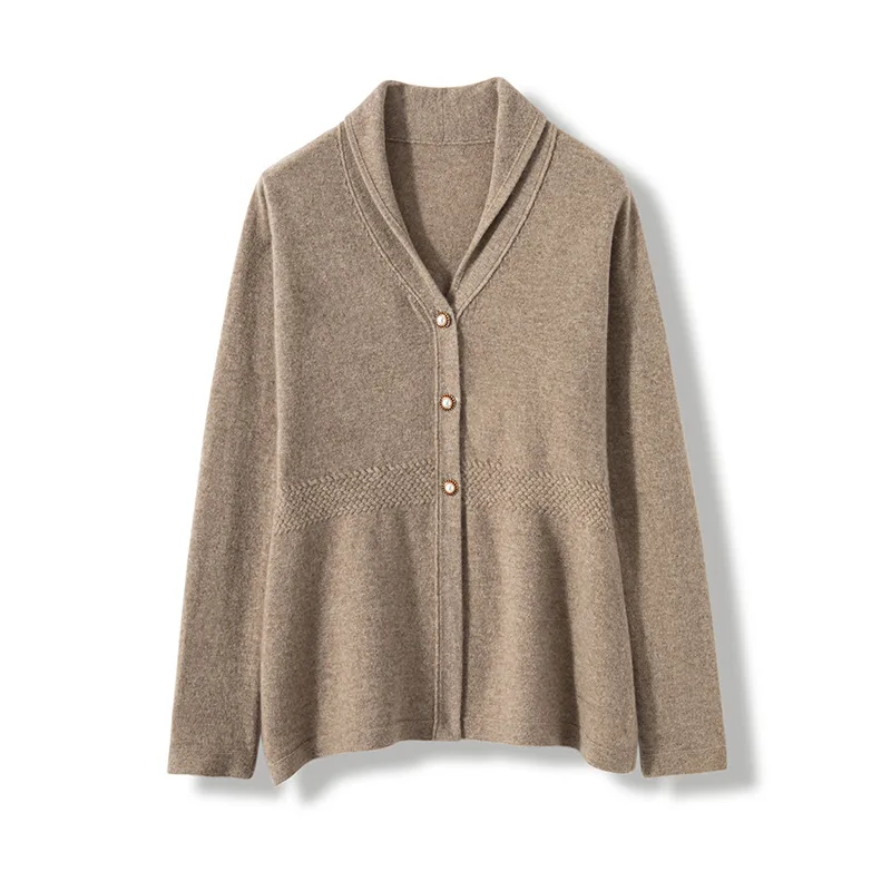 

Кашемировый свитер, пальто, шерстяной вязаный кардиган, женский осенне-зимний новый мягкий элегантный топ с тонкой талией для похудения