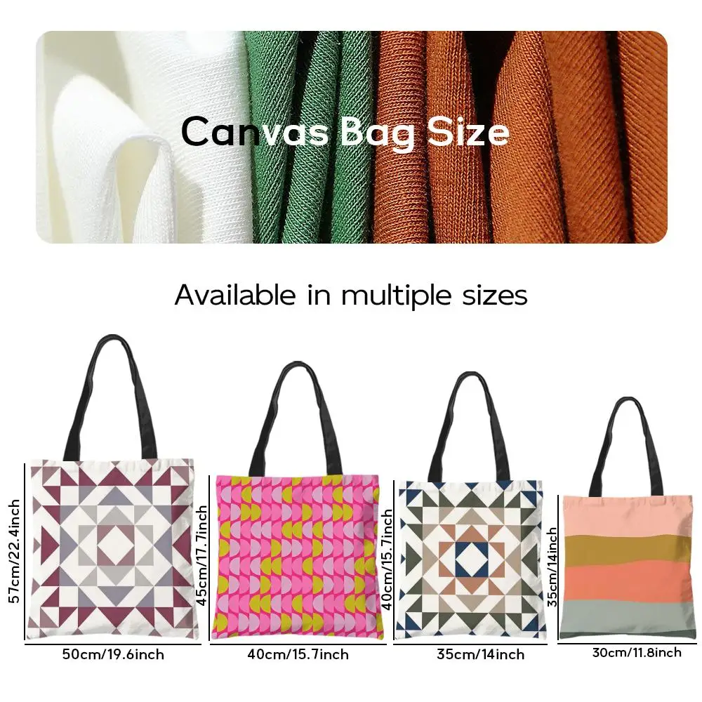 Bags Linen Shopper Reusable Tote Grocery Storage Bag Portable Large Capacity Abstract color block graphic art G-Giorgio Morandi