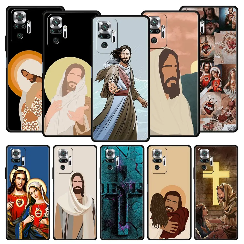 

New Faith Christian Religious Jesus Phone Case For Xiaomi Redmi Note 12 11 10 Pro Plus 10S 9S 9 9T 8T 9C 9A 8 7 K40 Gaming Cover