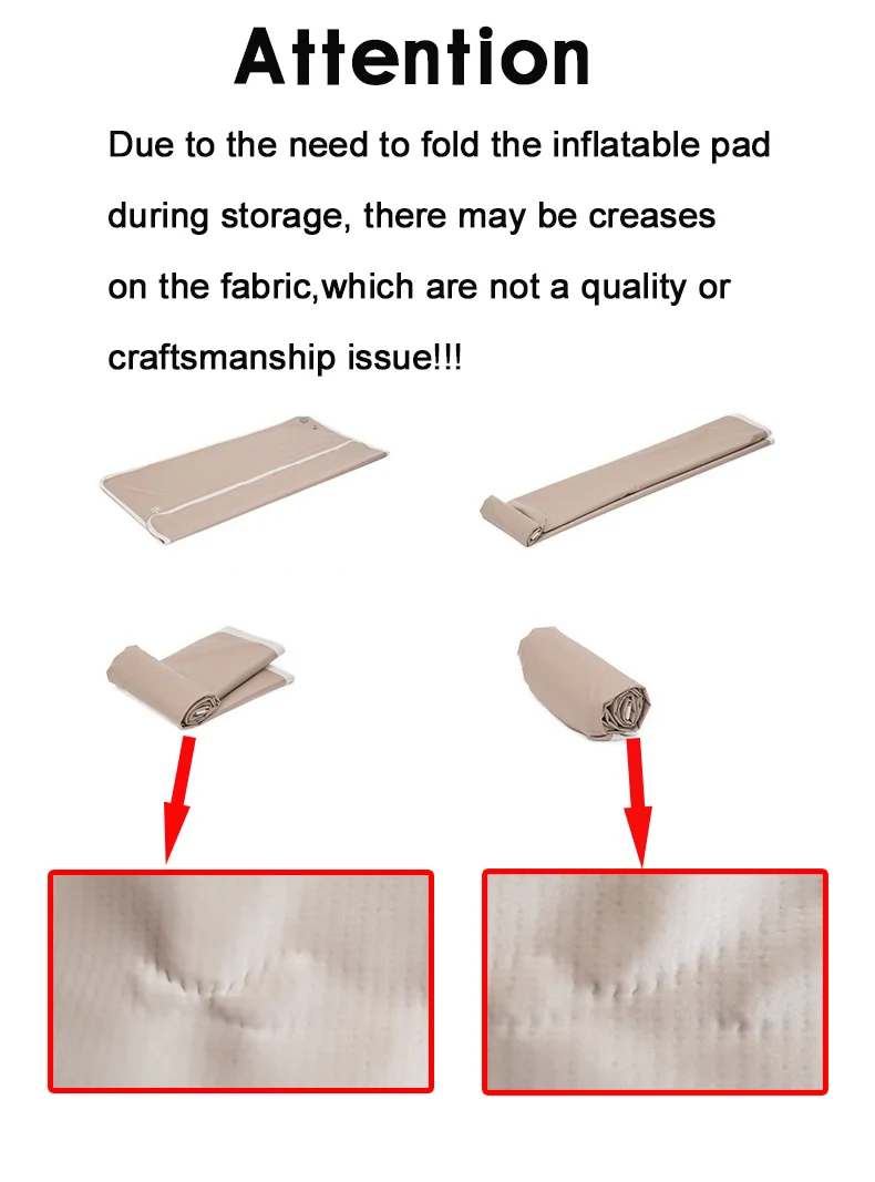 Lohascamping Camping-Luftmatratze, kompakt, zusammenklappbar, Schlafbett, Zeltmatte, 1–2 Personen, aufblasbare Matte, 10 cm, verdickte Schlafmatte – Detail 1