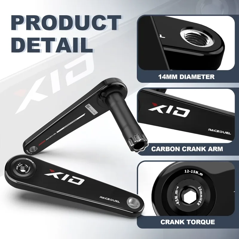 RACEDUEL 110BCD Carbon Crankset 11/12 Speed Double Chainring for Shimano R7000 R8000 R9100 R9200 50-34T/52-36T/53-39T/54-40T