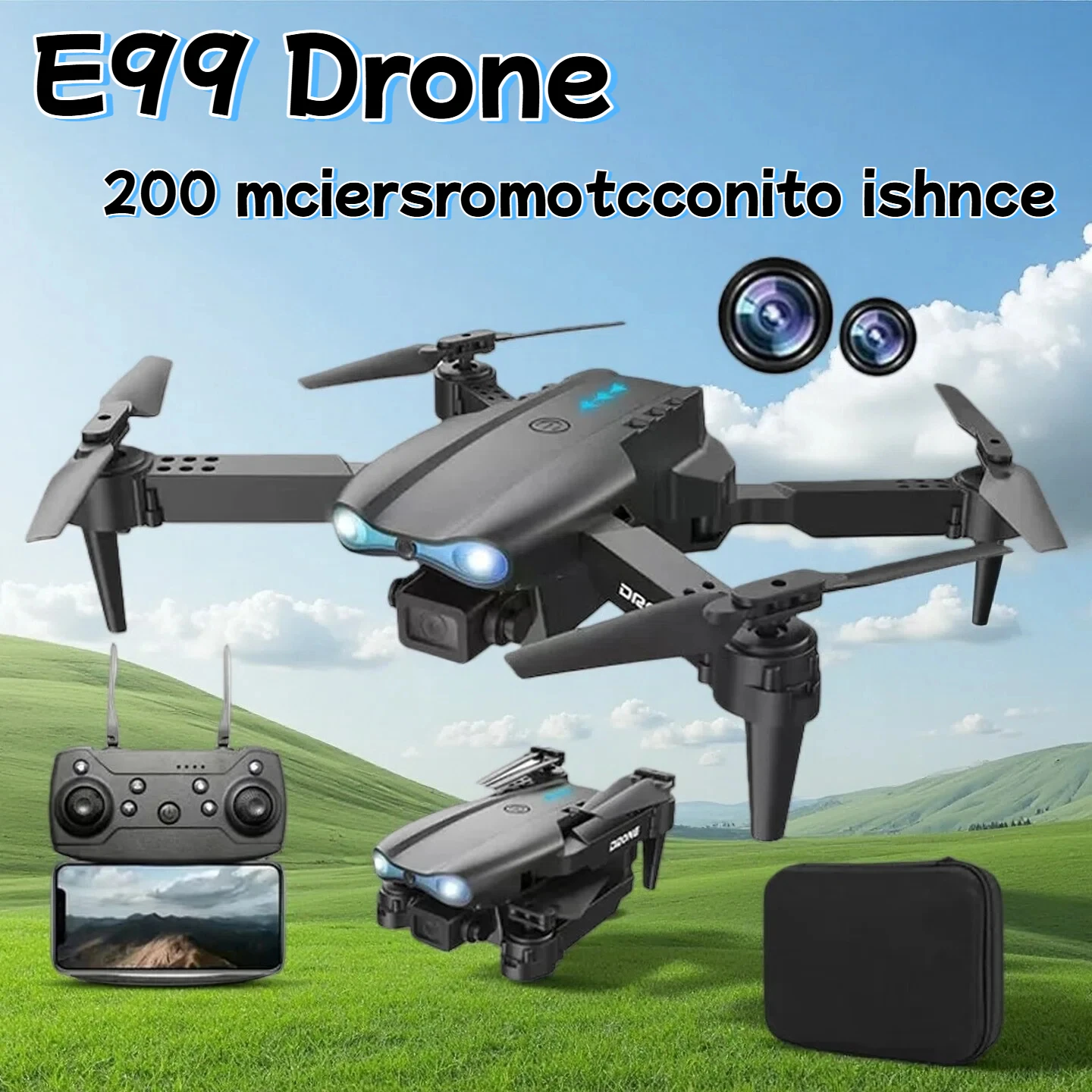 

Новый E99Pro RC Drone 4K Professinal с широкоугольной двойной HD-камерой Складной RC Вертолет 5G WIFI FPV Фартук с удержанием высоты Sel