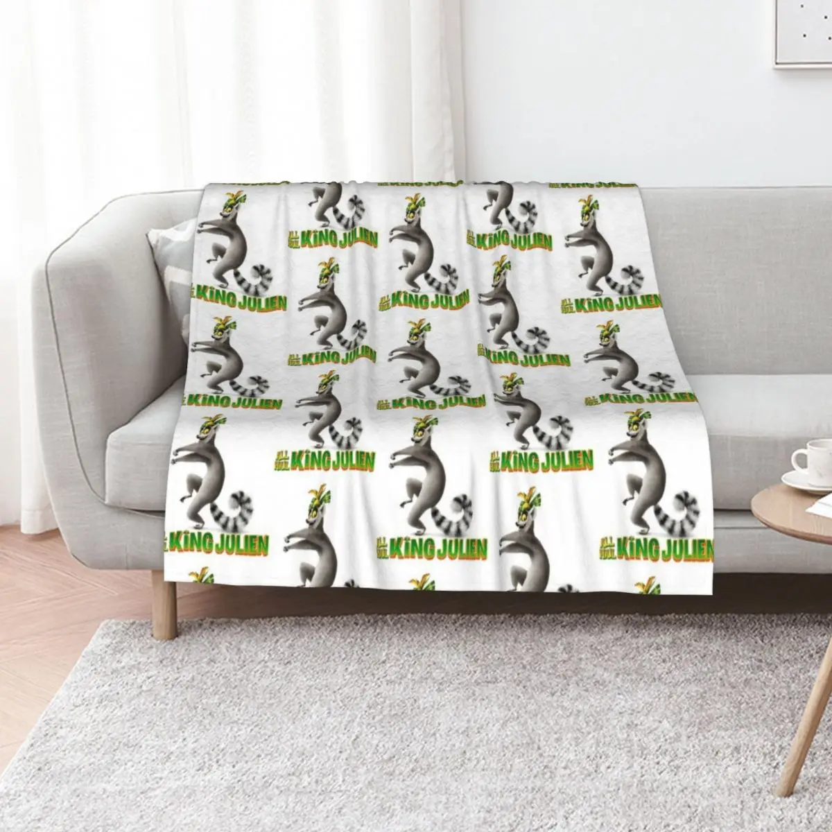King Julien King Julien King Julien Throw Blanket Cute Plaid Warm Summer decorative Luxury Blankets