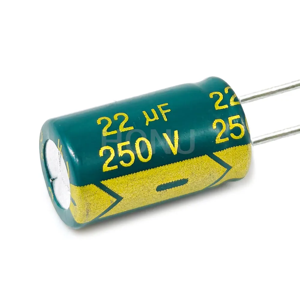 10PCS 250V22uf 10x17mm Aluminum Electrolytic Capacitor 22uf250v 250v 22uf 250V 22mf 250vdc 22MFD 250v22mf 22mf250v ±20%