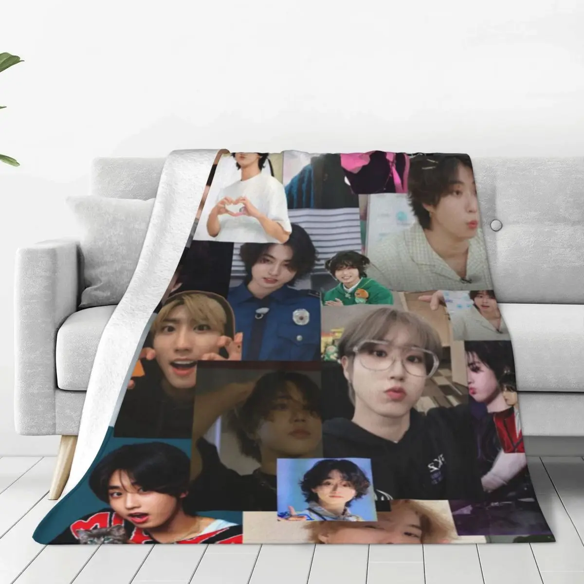 Kpop Han Jisung Blanket Flange Textile Decor Portable Super Soft Throw Blankets for Home Office Plush Thin Quilt