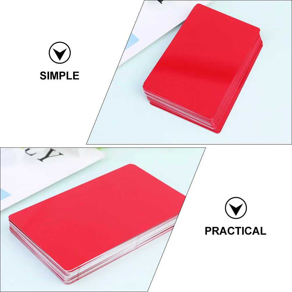

100 Pcs Metal Business Cards Aluminum Red Engraving Printable DIY Name Smooth Blank Name Cards Card Smooth Never Rust