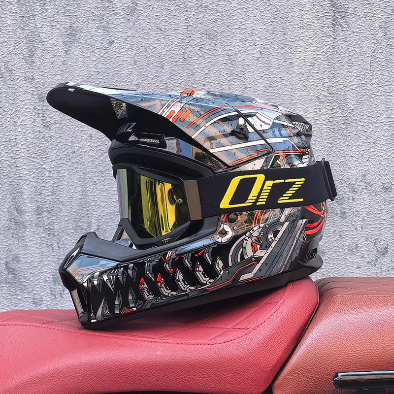 

Внедорожный шлем Orz, унисекс, раллийный шлем, шлем для езды на горном велосипеде и скоростного спуска, сертификация DOT casco de moto
