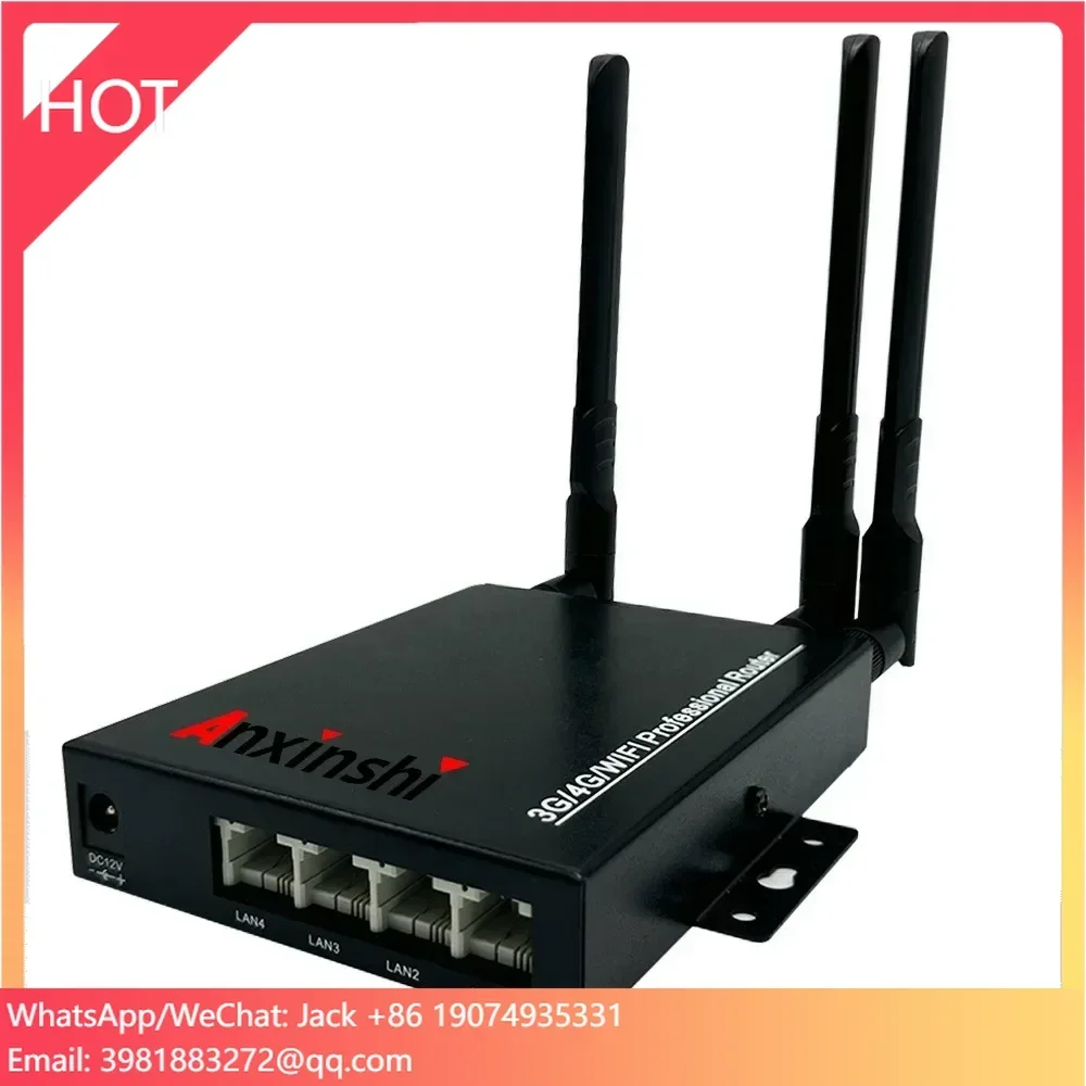 

Anxinshi CCTV 4G 4 Lan Ports Wireless Wifi Router High-Speed Network With Sim Card Slot