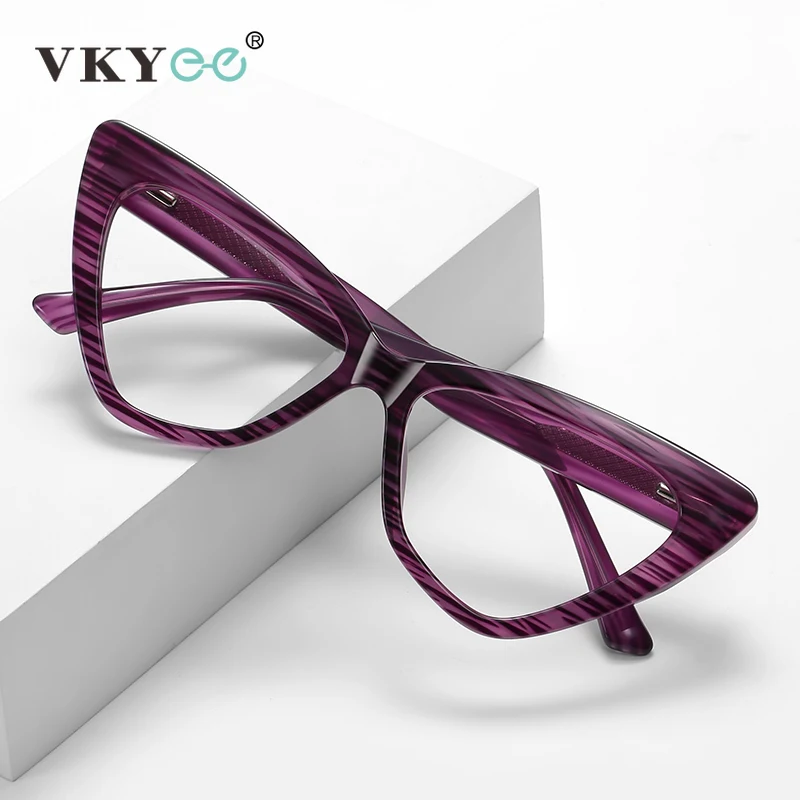 VICKY Personalized Geometric Design Photochromic Progressive Multifocal Blue Light Protection Glasses Customizable Prescription
