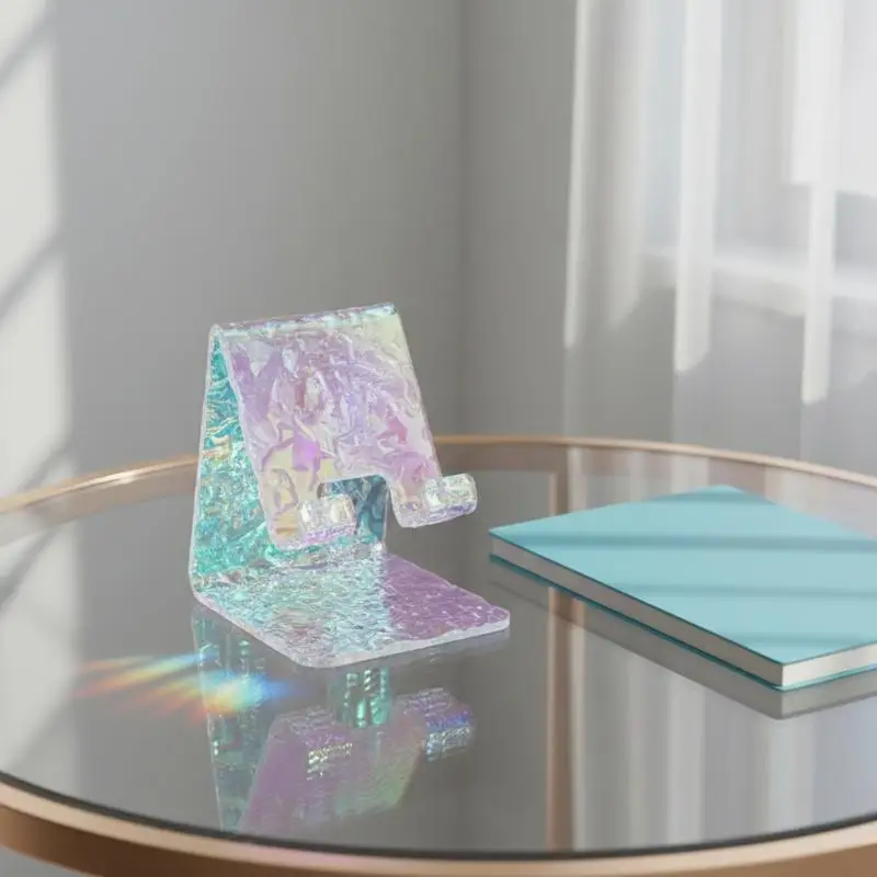 

Acrylic Wave Pattern Phone Stand Tablet Stand Minimalist Design Desktop Bedside Lazy Bracket For Watching Shows Creative Design