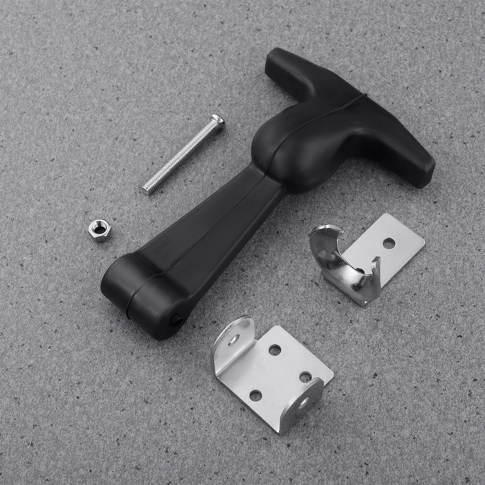 

2pcs Stainless Steel Draw Latch T Handle Door Buckle Heavy Duty Rubber Tool Box Lock Weatherproof Replacement for Automotive