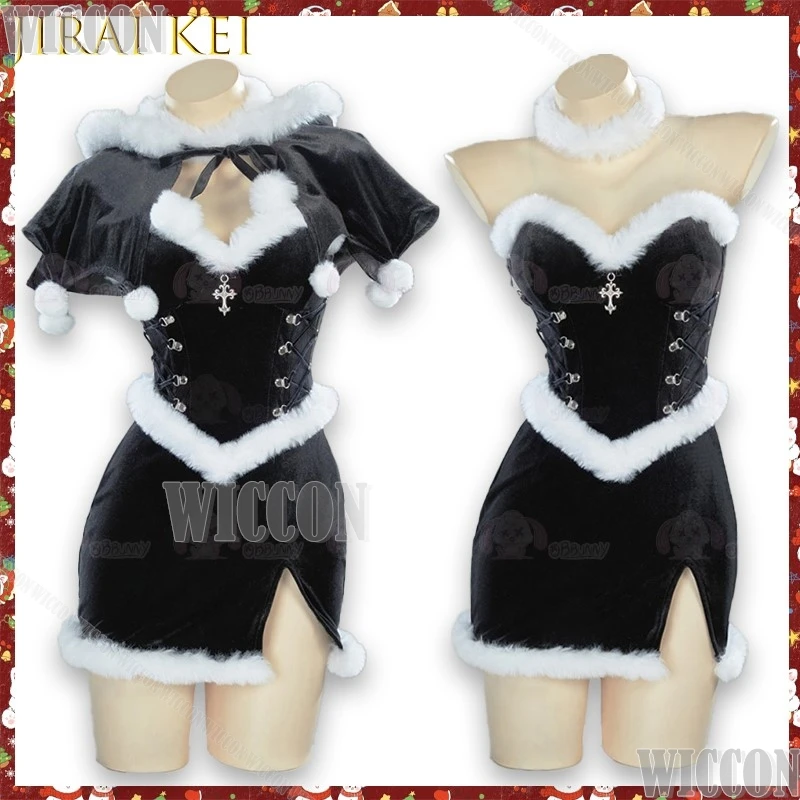 

Аниме Готическая Ведьма Рождественский Косплей Плюшевое Облегающее Праздничное Настроение Аниме Высокое Качество Джирай Каэй Дисфраз Mujer PARTY Navidad Карнавал
