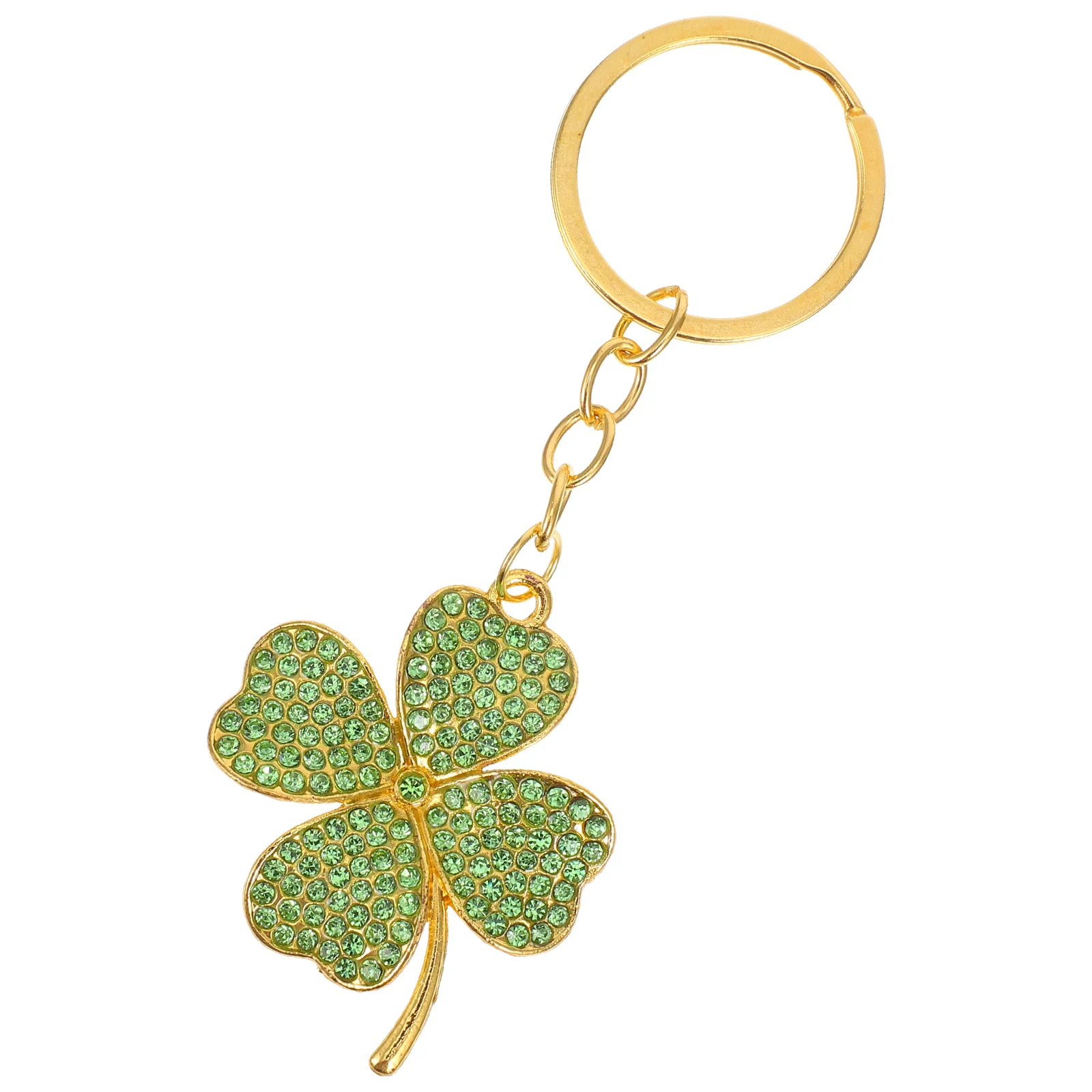 Four Leaf Keychain Cute Chains Creative Suitcase Necklace Keyring Golden Car Mini Handbag