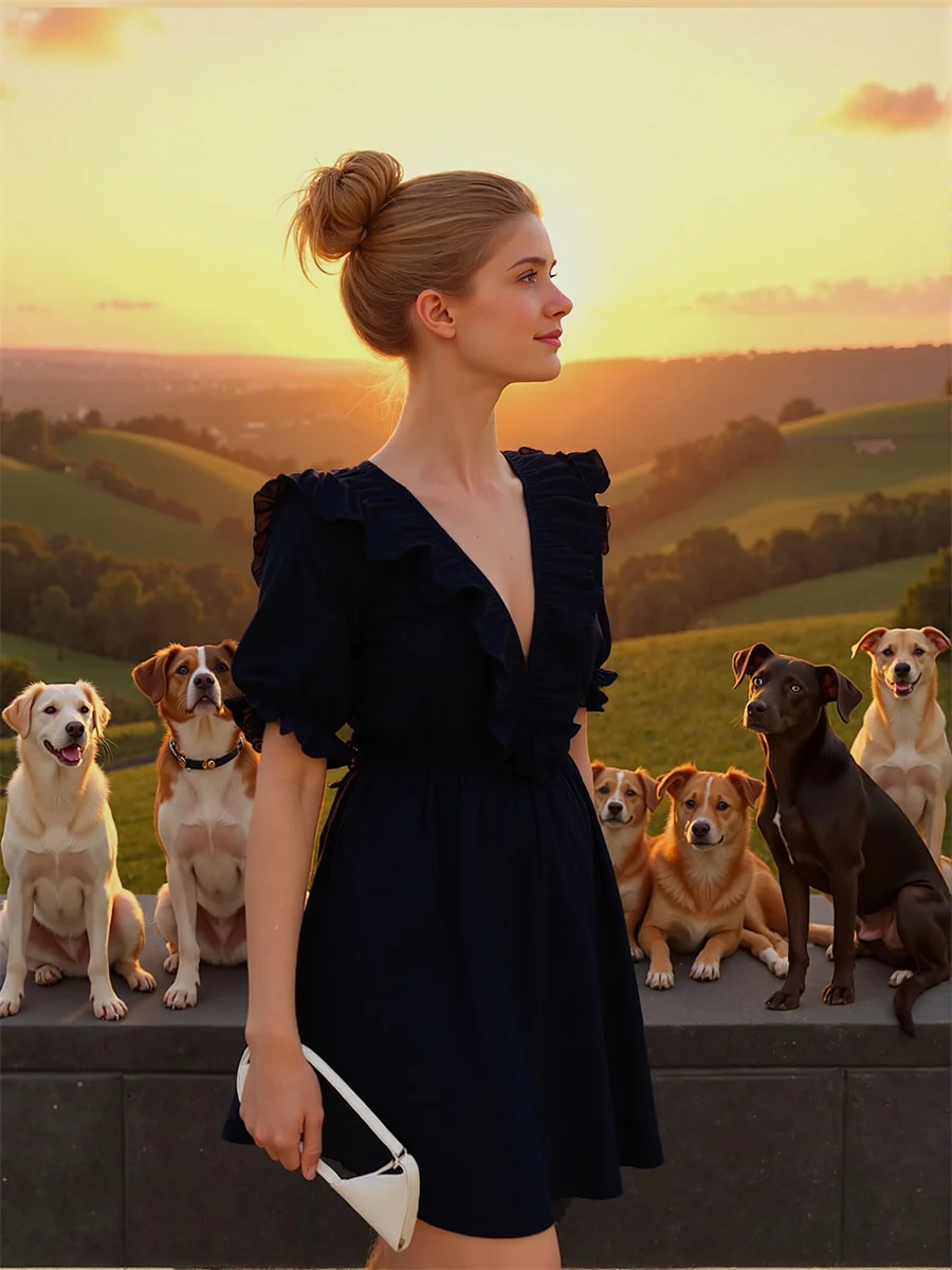 Women'S Elegant White Evening Dress American Retro Summer Floral Print Chiffon Boho Beach Holiday Vacation Maxi Long Flowing