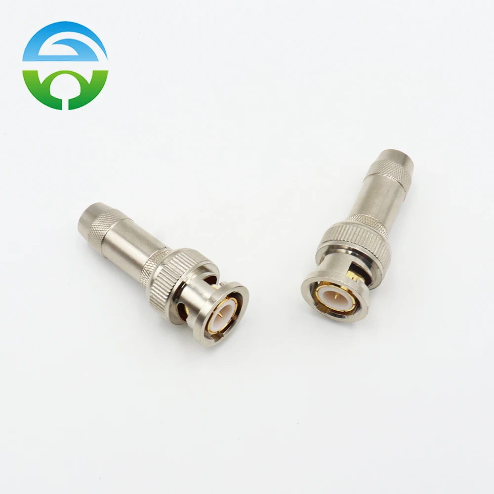 Adaptador Coaxial macho hembra de fibra BNC, Conector de cobre, 10 piezas, HY-11-BNC