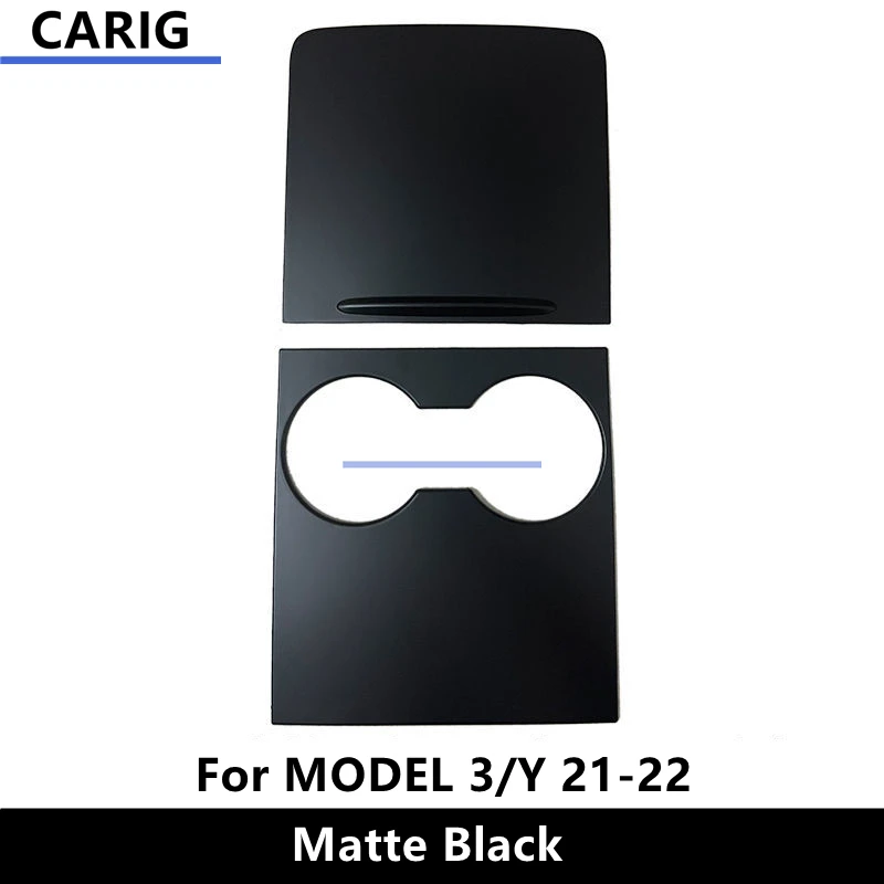 For TESLA MODEL 3/Y 21-22  Center Console Panel ABS Carbon Fiber Pattern Cover,Interior Modification Accessories