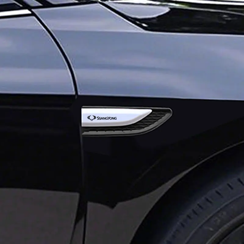 

Наклейка с эмблемой автомобиля, декоративные наклейки для воздуховыпускного отверстия двигателя автомобиля для Ssangyong Korando Kyron Musso Rexton Tivoli Actyon, аксессуары