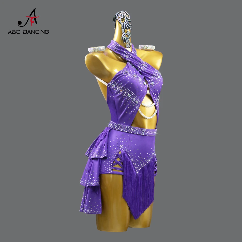 Latin American Woman Clothes Dance Costume Womens Evening Party Dress Adult Sport Suit Ballroom Girls Prom Dancewear Customized