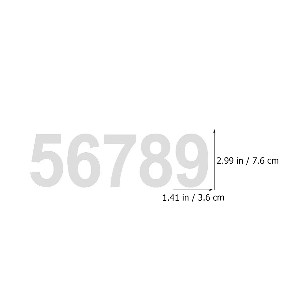 

5pcs Digital Stickers Reflective Mailbox Numbers Outdoor Self-Adhesive Decals Number Stickers Die-Cut Design For Window