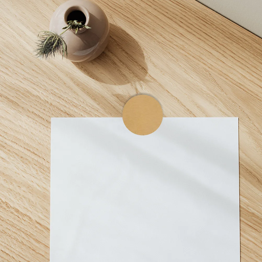 

3 Rolls Label Stickers Writable Brown Kraft Paper for Decor Gift Name Labels Stickers Tags File Folder Crafts School