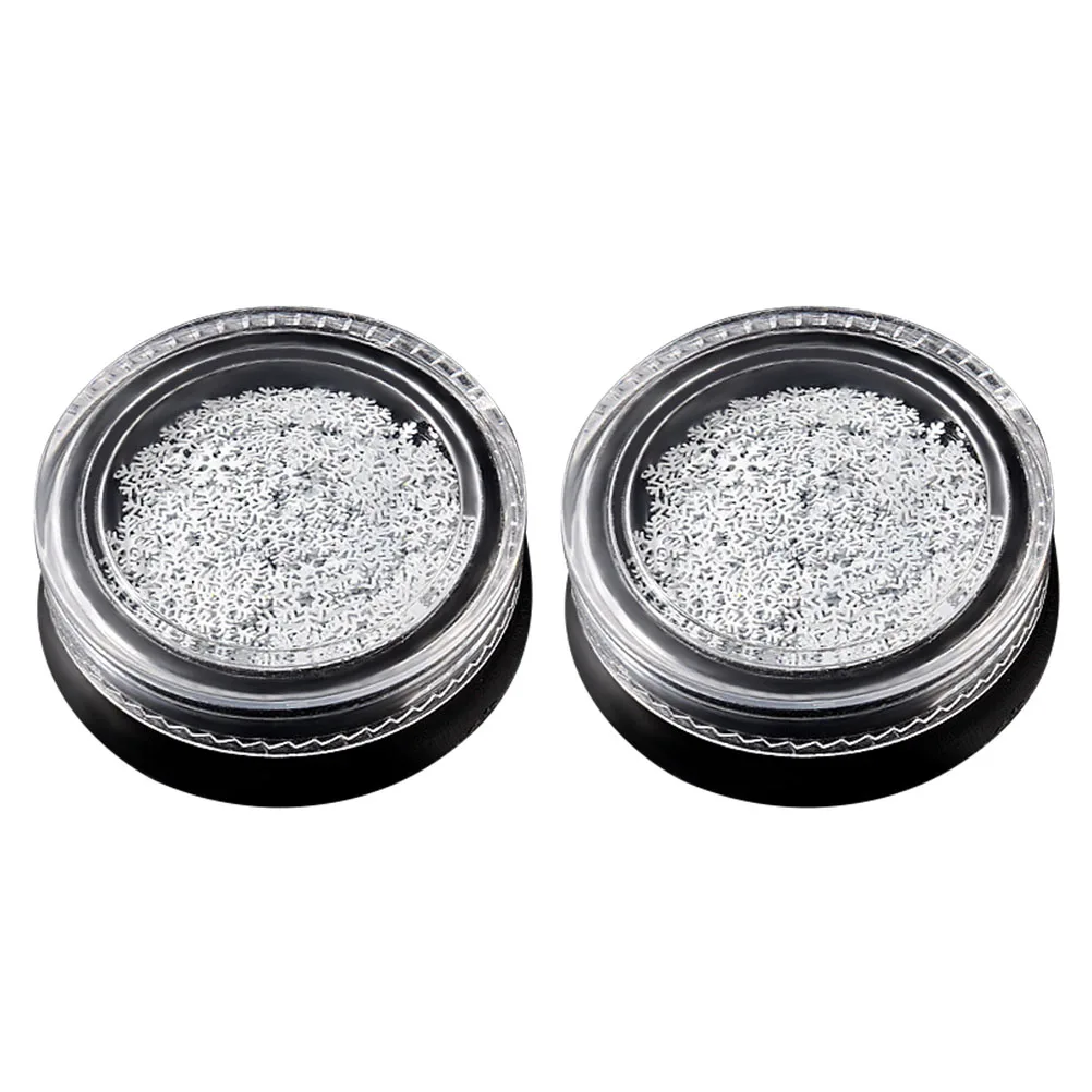 여성 및 소녀용 눈송이 네일 아트 스티커 2박스 젤 폴리쉬와 혼합 가능 DIY 매니큐어 겨울 축제 장식