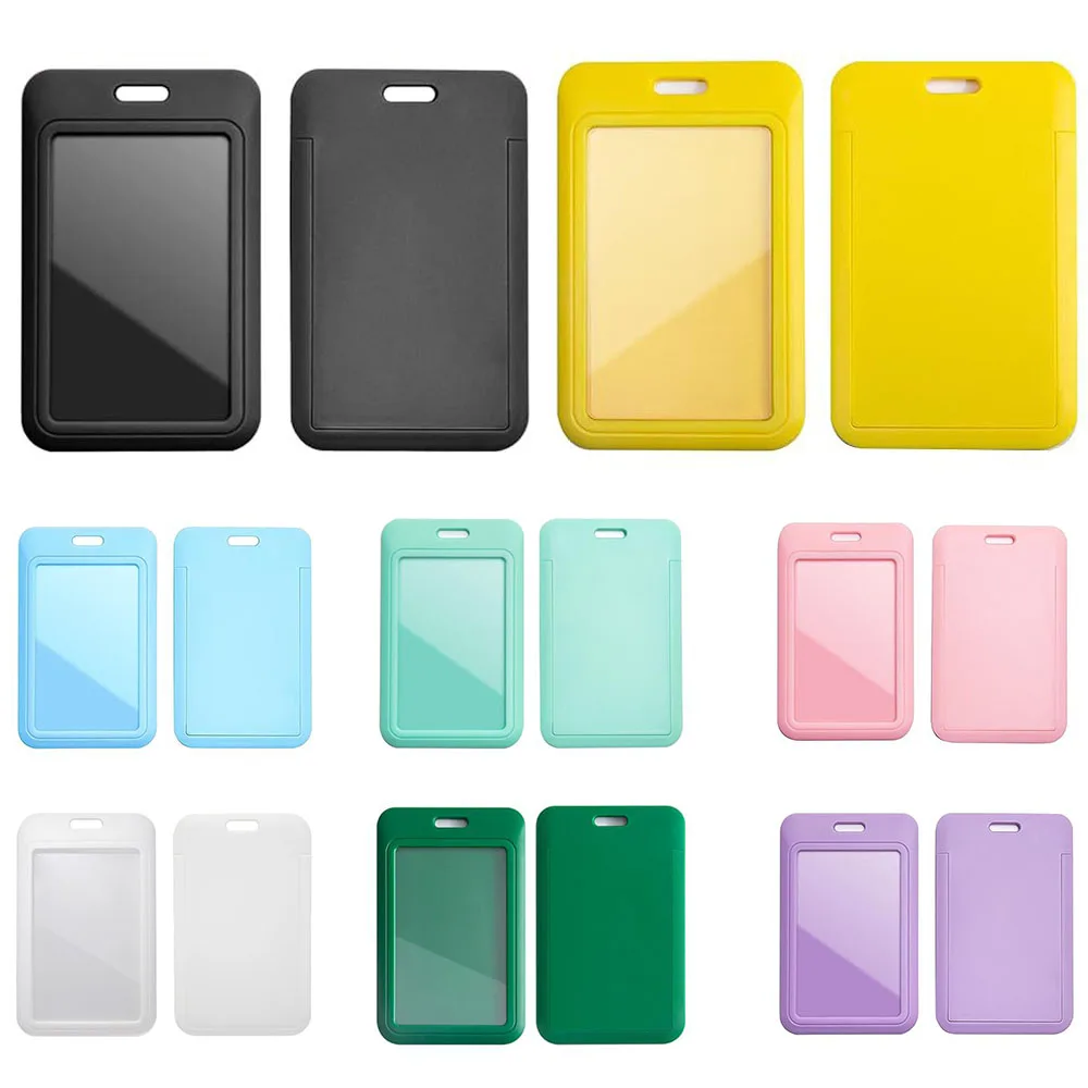 

10Pcs Sliding ID Badge Holder Charms with Clear Window ID Card Protector for Office School Great Gift for Women Staff Student