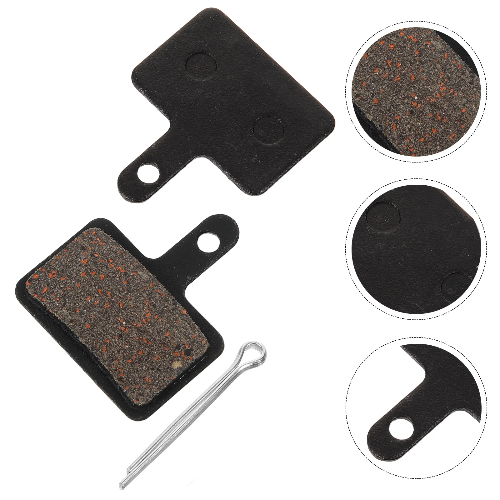 

1Set Bike Disc Brake Pads Mountain Bike Resin Brake Pads Noise Reduction Wear Resistant Replacement Bicycle Parts for Road City