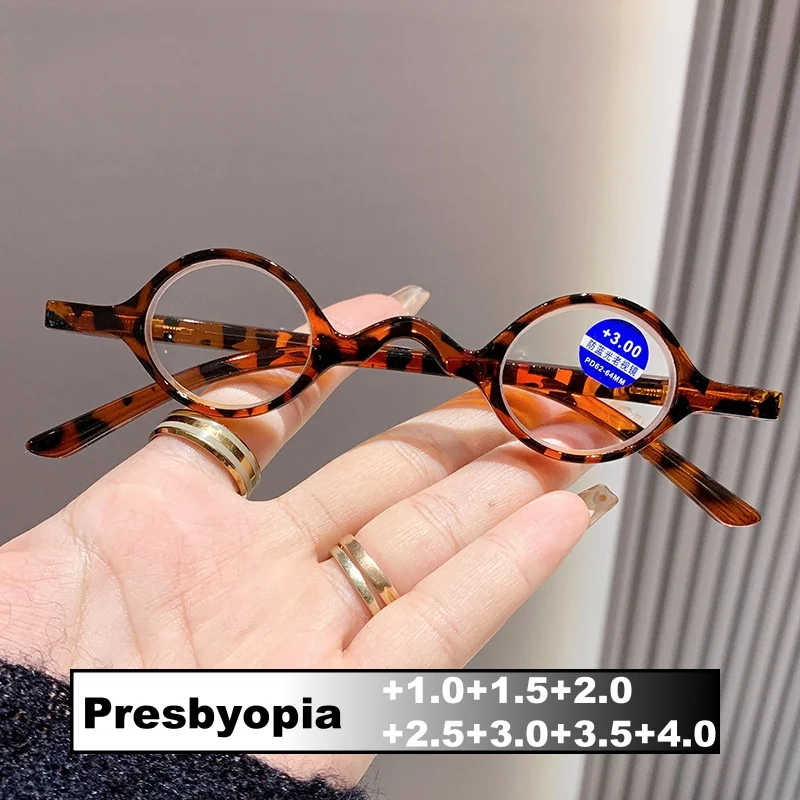 

Small Round Frame Reading Glasses Men Women Fashion Ultralight Far Sight Eyeglasses Stylish Plus Far Sight Eyewear Prescriotions