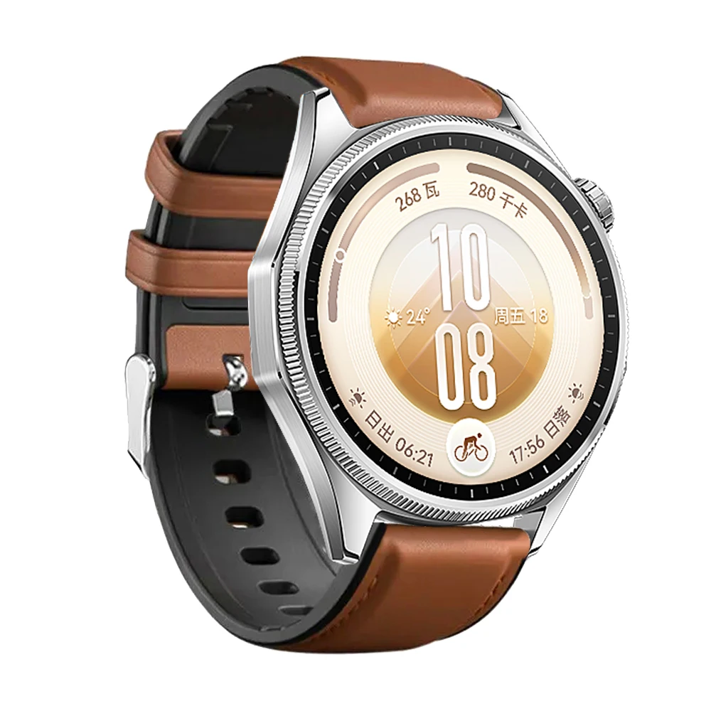 22mm Leather Silicone Strap Watchband for HUAWEI WATCH GT 7 6 5 Pro GT 7 6 5 4 3 2 46mm Wrist Strap Sports Bracclet Accessories