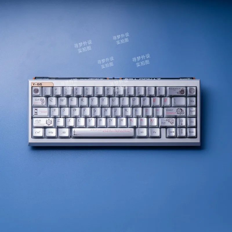 

Time Metal Texture Theme Keycaps Set PBT Cherry Profile Custom Original Handmade Keycaps for Mechanical Keyboard Accessories