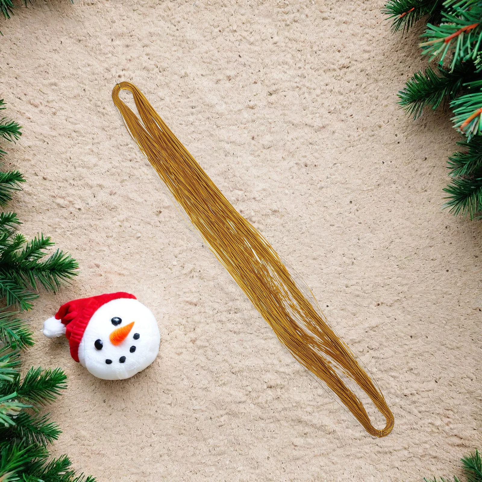 

2pcs Metallic Christmas Tinsel String Jewelry Making Invitations Wrapping Ornament Decorative Glitter Bracelet Diy Thread Tinsel