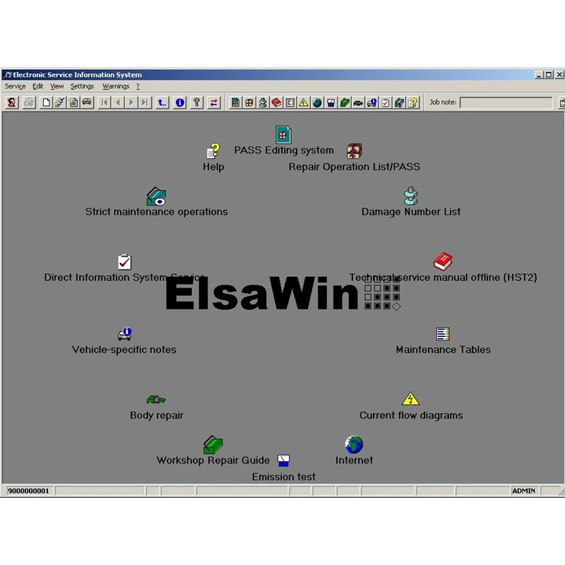 2024 hot sell ELSAWIN 6.0 with ET KA 8.3 Newest for A-udi for V-W Auto Repair Software Group Vehicles Electronic Parts Catalog