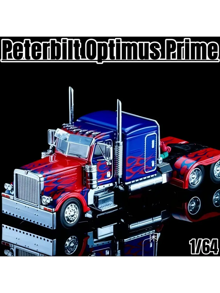 1:64, Optimus Prime Truck Peter HEC Exhibition Edition, aluminium gegoten statische miniatuurauto Trendy speelgoedmodelcollectiedisplay. - afbeelding 2