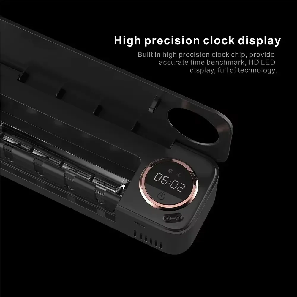 New UV Toothbrush Razor Storage Sterilizer LED DisplayRechargeable Tooth Brush Holder Wall-Mount With Bathroom Accessori
