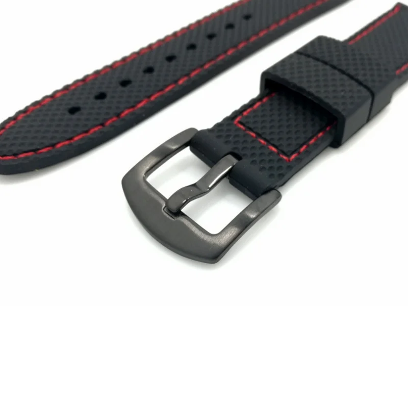 20/22/24mm 범용 시계 스트랩 스포츠 방수 팔찌 SEIKO Tissot Huawei IWC Samsung 용 그리드 무늬 시계 밴드