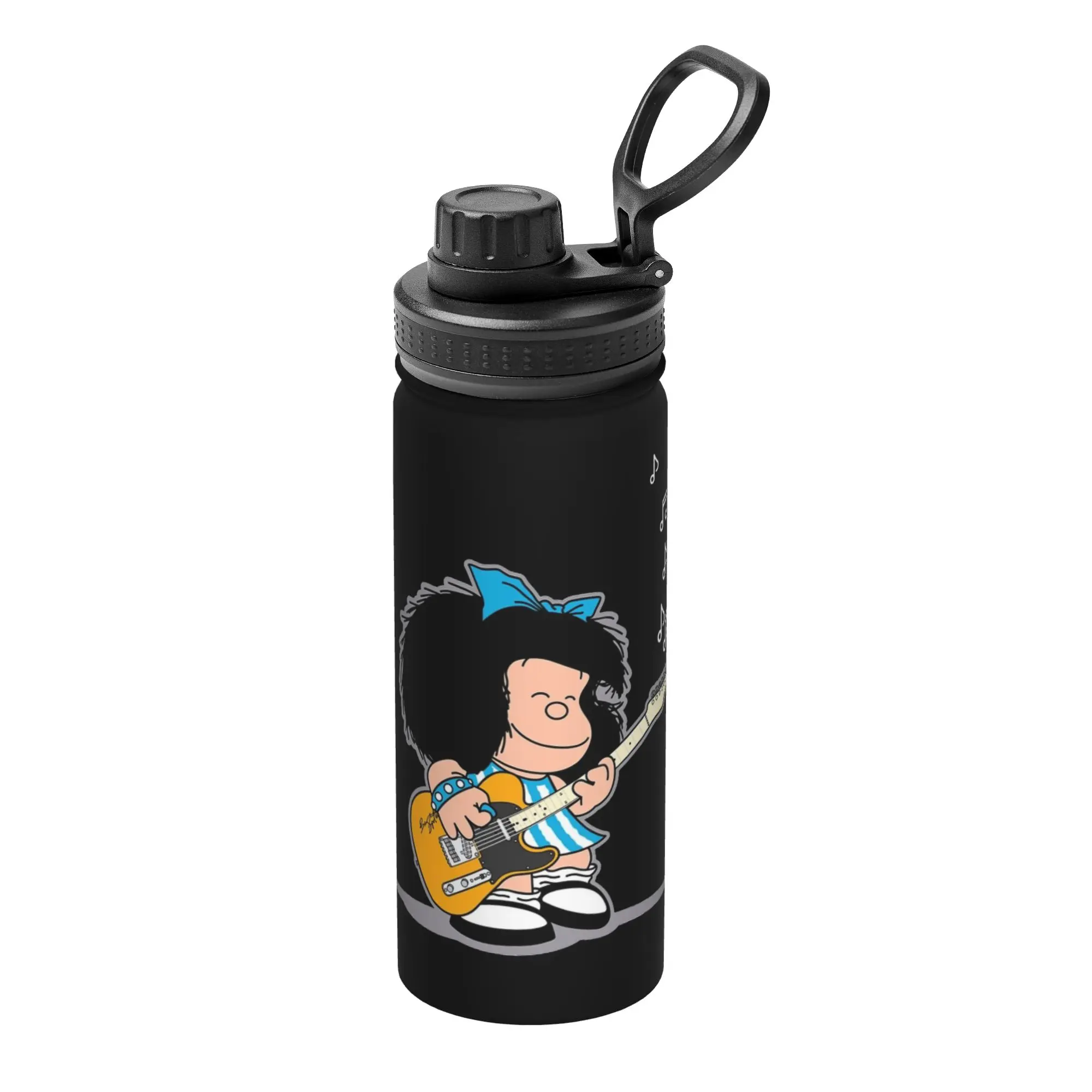 Cartoon M-Mafaldas 18OZ Sports Insulated Kettle Comics Coffee Cups Stainless Steel Car Mugs Spill Proof