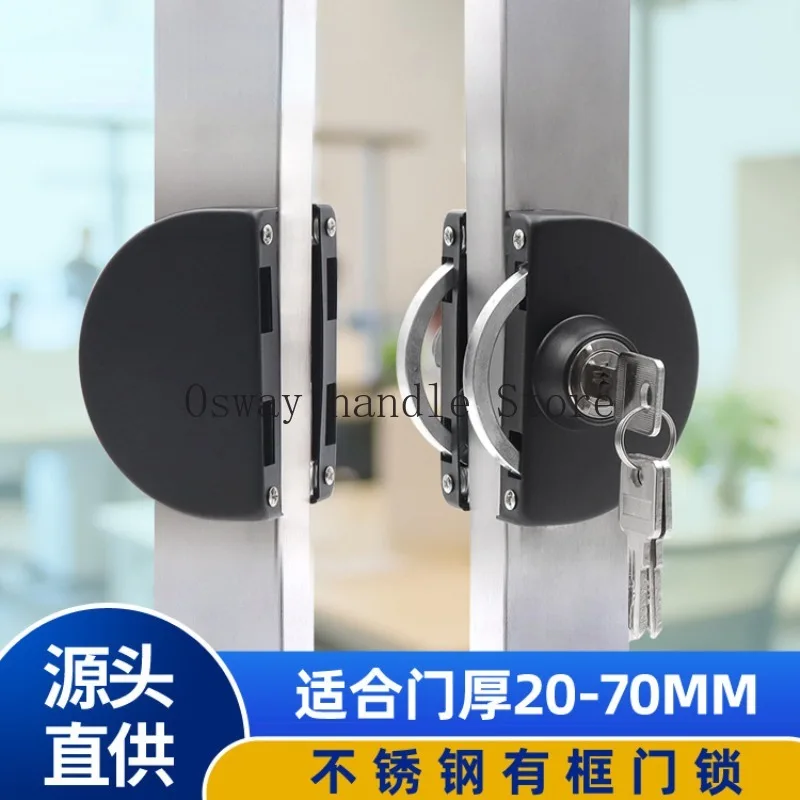 

Glass Door Lock Sliding Double Door Non Opening Stainless Steel Store Central Lock Single Door Double Lock With key