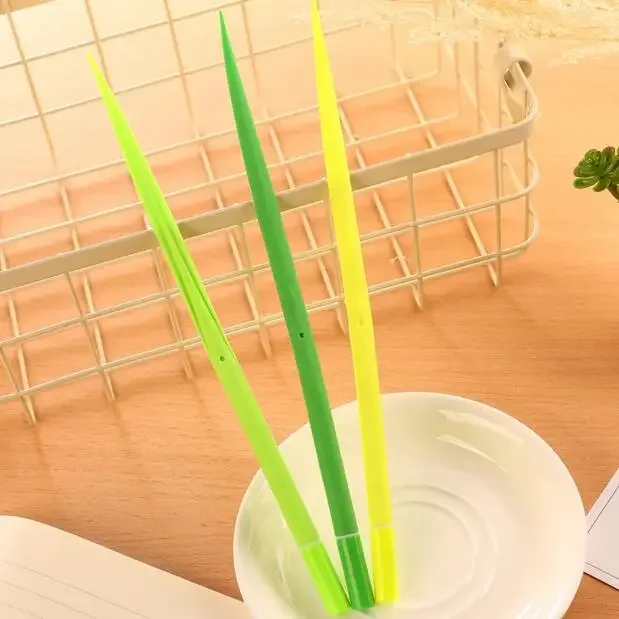 

40PCS Creative Stationery Water Pen Grass Modeling Soft Glue Student Prize Black Office Decoration Pen Gel Pens