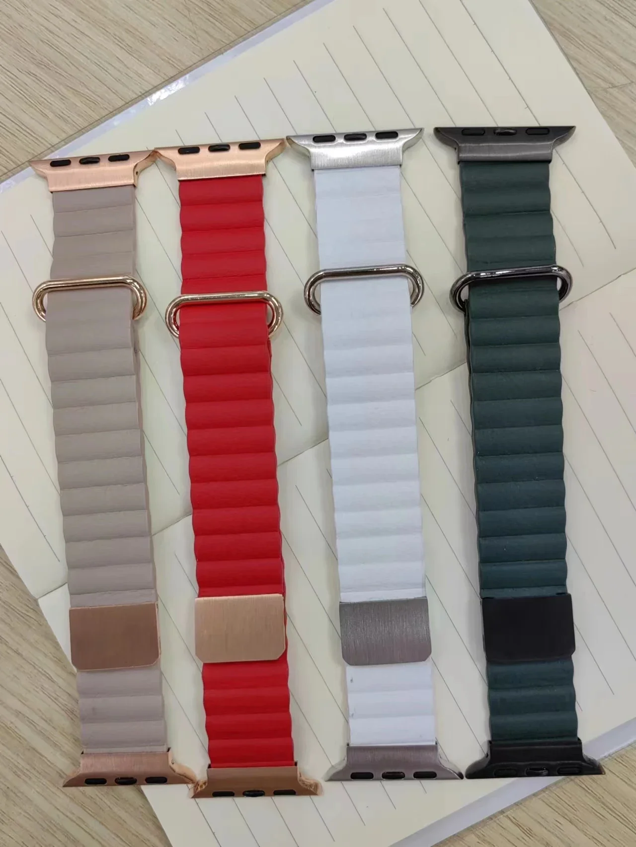 Leather Loop For Apple watch Ultra band 44mm 40mm 41mm 45mm 42 mm 38mm Magnetic bracelet iWatch series 8 3 5 4 SE 6 7 strap 49mm