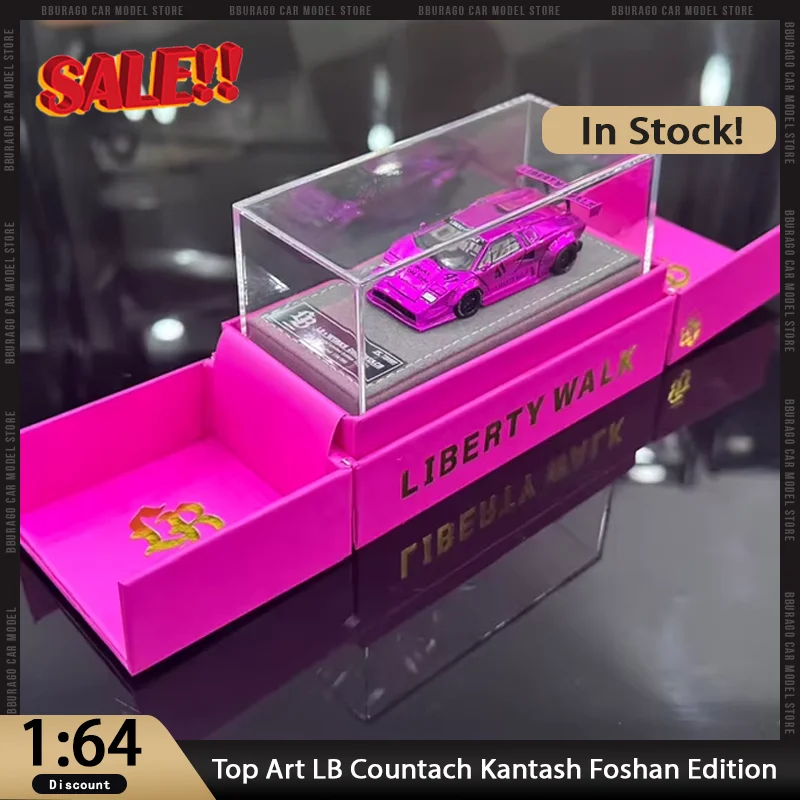 

Новинка в наличии Top Art 1:64 LB Countach Kantash Foshan Limited Edition, автомобильный сплав, миниатюрная литая под давлением модель Kantash, игрушки на заказ