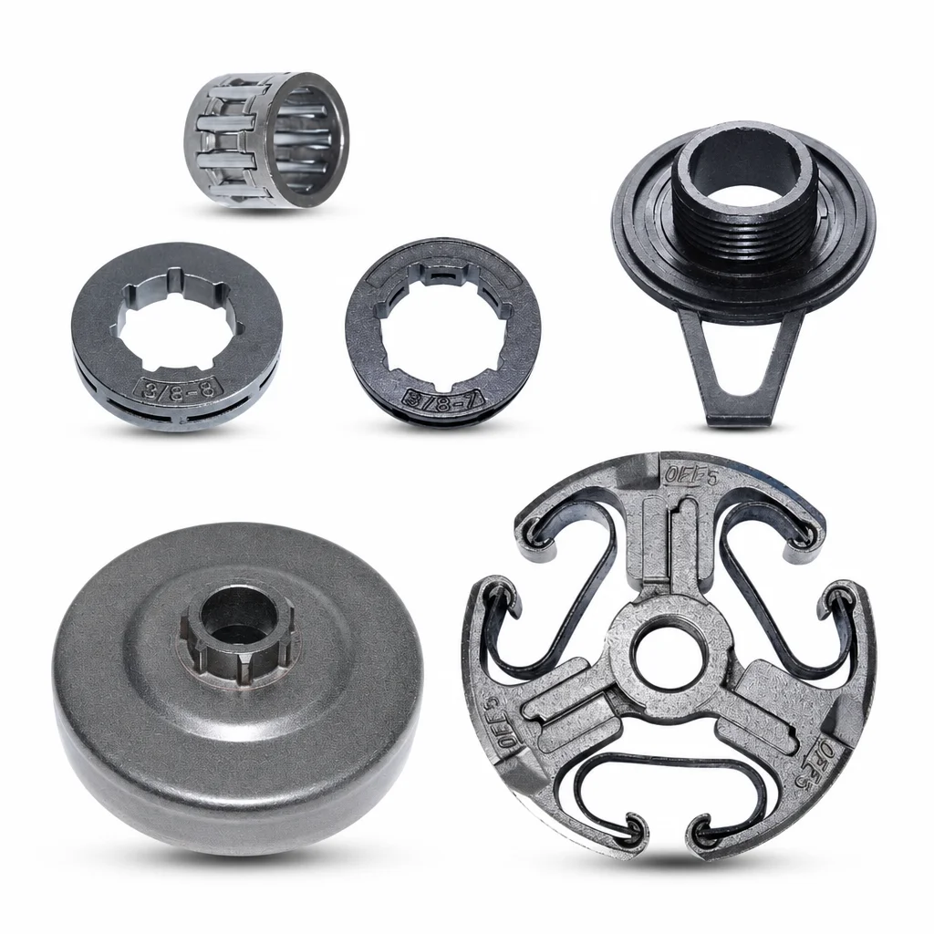 3/8" Clutch Drum Rim Sprocket Worm Gear Cage Bearing Kit For HUSQVARNA 365 371 372 372XP 362 Chainsaw Parts Replace 503744401