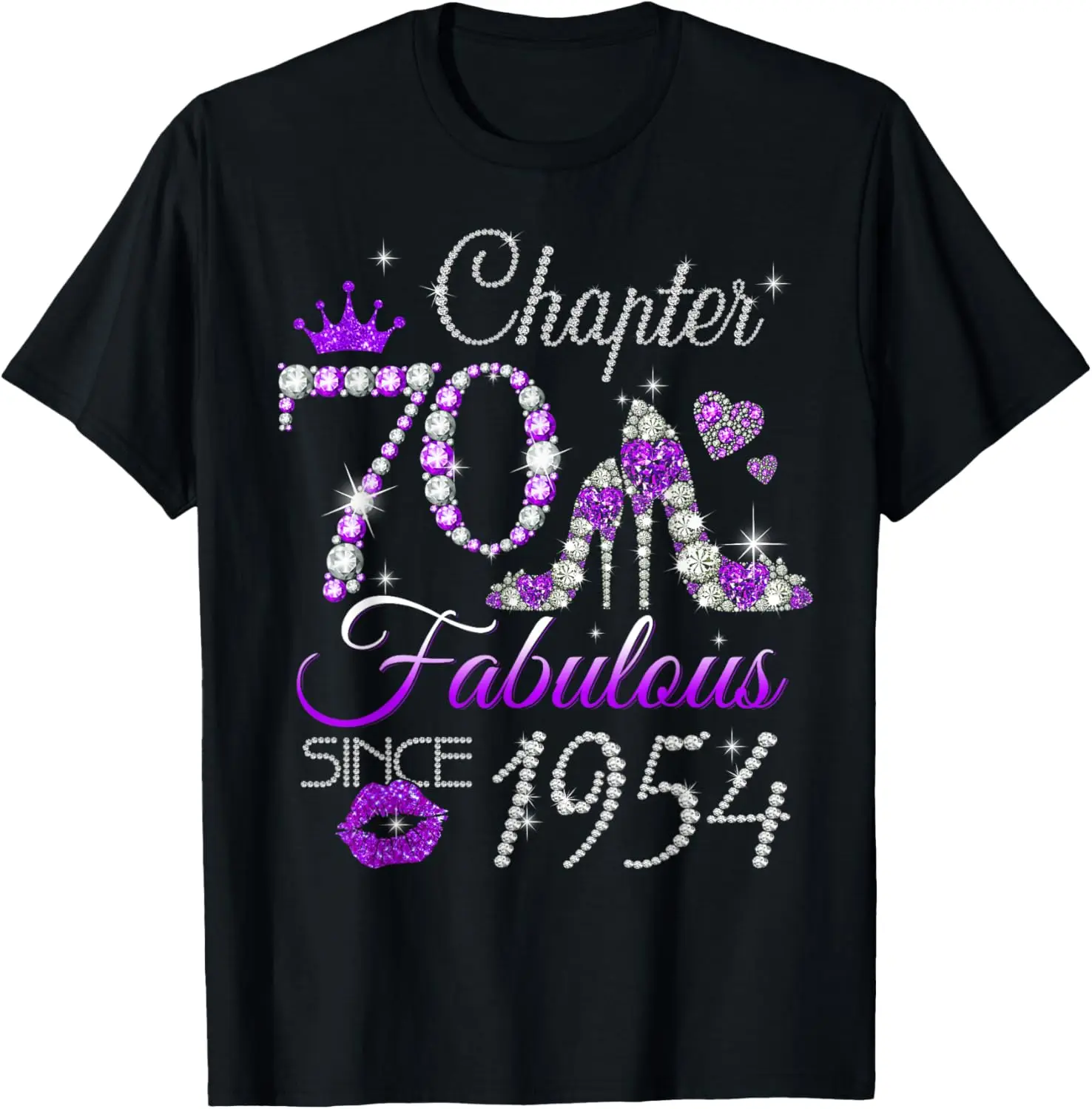 Womens Chapter 70 EST 1954 70 Years Old 70th Birthday Queen T-Shirt