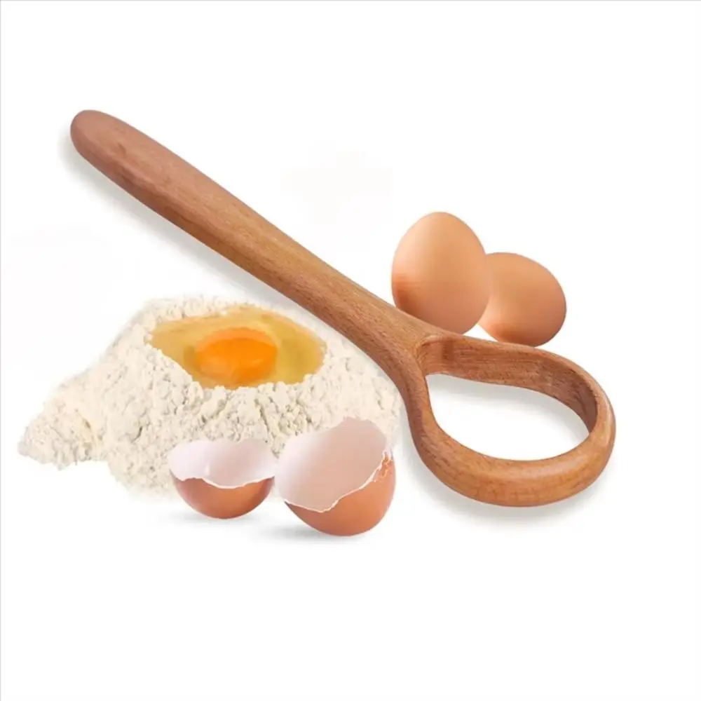 

13inch Size Wooden Dough Whisk Long Handle Comfortable Grip Bread Dough Mixer Multi-Purpose Easy To Clean Hand Sourdough Stirrer