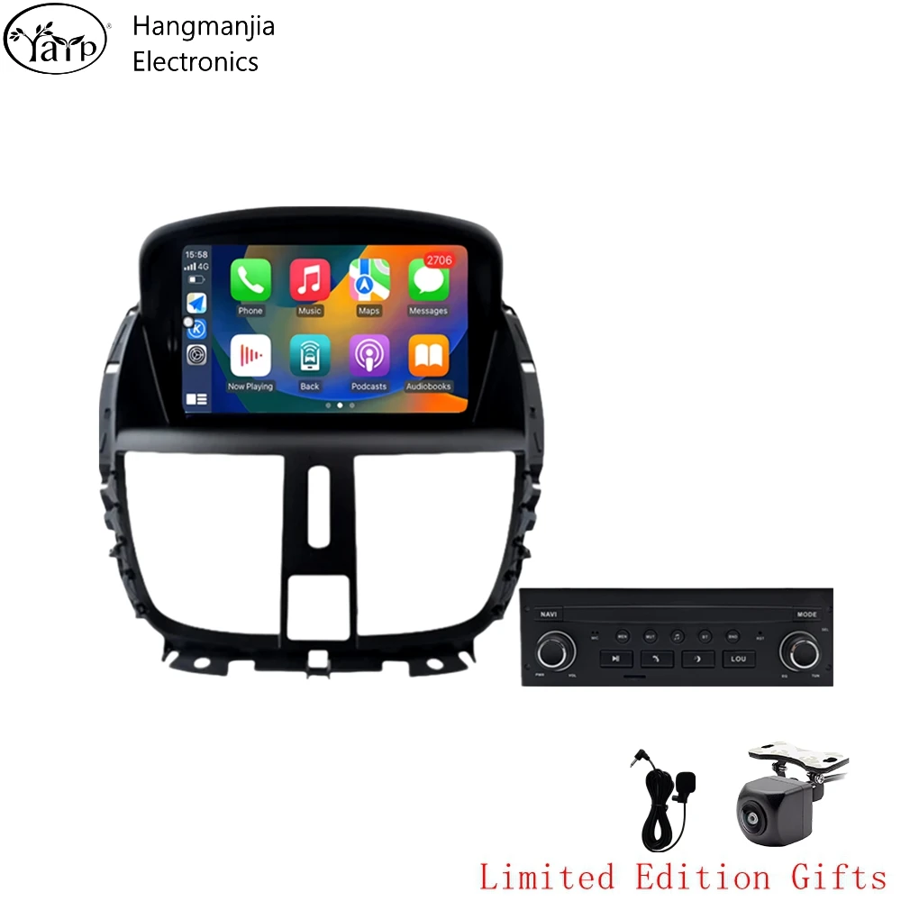 Autoradio voor Peugeot 207 207CC 2006 2007 2008 2009-2015 Android draadloze CarPlay Auto intelligente systemen autoradio Multimedia