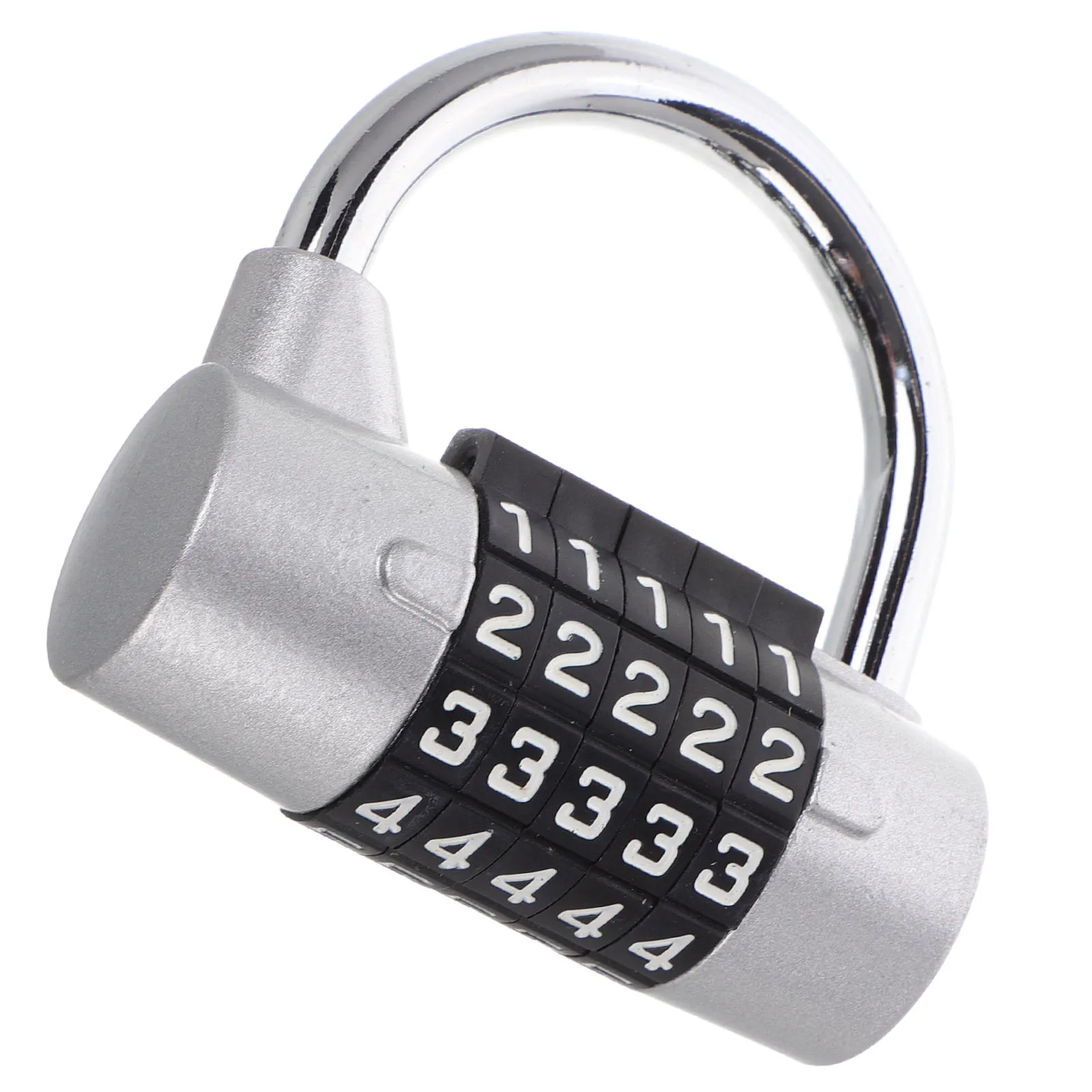 

Big Combination Security Padlock 5- Keyless Sturdy Password Lock for Luggage Door Locker Cabinet （Silver）