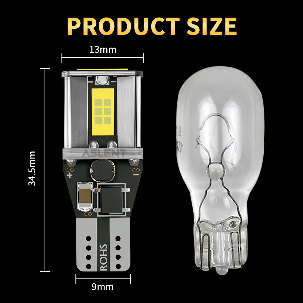 2X T15 W16W LED Canbus High Power 921 912 LED Bulbs Error Free Backup Light Car Reverse Parking Lamp 6000k White Car Lights 12V