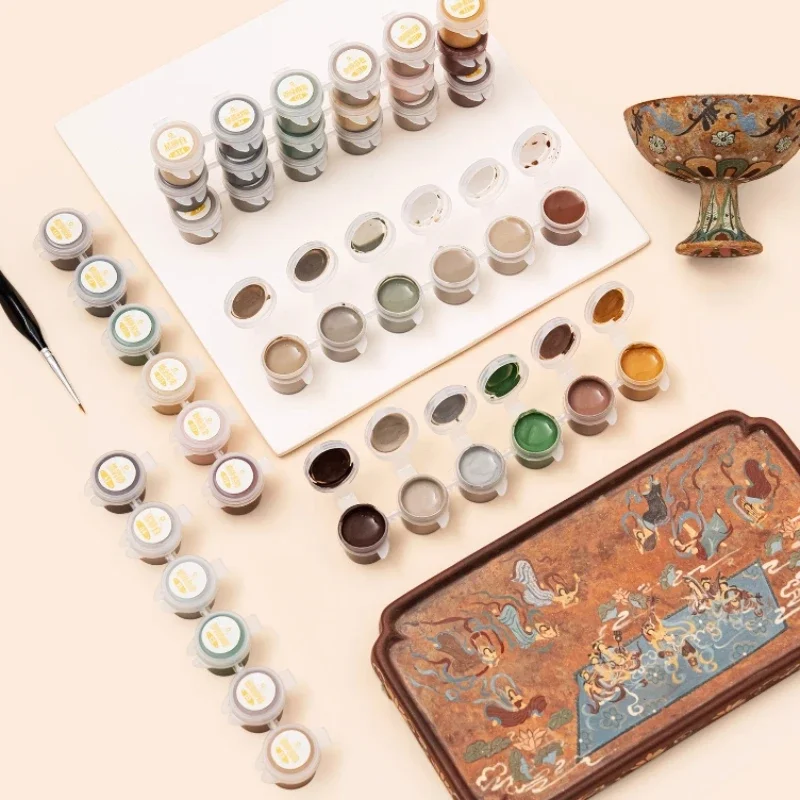 6 ألوان الفخار Underglaze الملونة الحجر الرملي الصقيل السيراميك اللوحة الزخرفية الرمال الحبوب الملمس وكيل تلوين الرمال الصخري