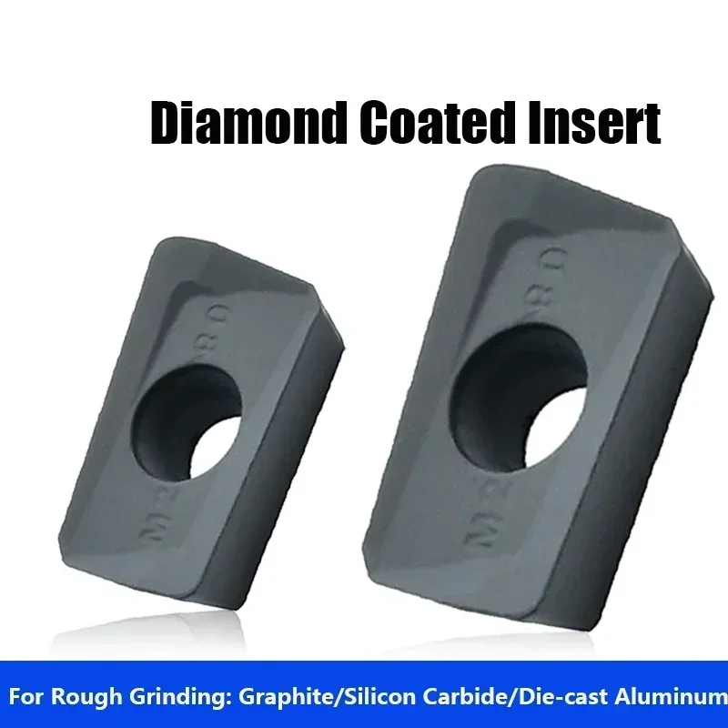 APMT1135 APMT1604 PCD Diamond Coated Milling Inserts Special Inserts For Grooving And Rough Machining Of Graphite, Glass, Carbo