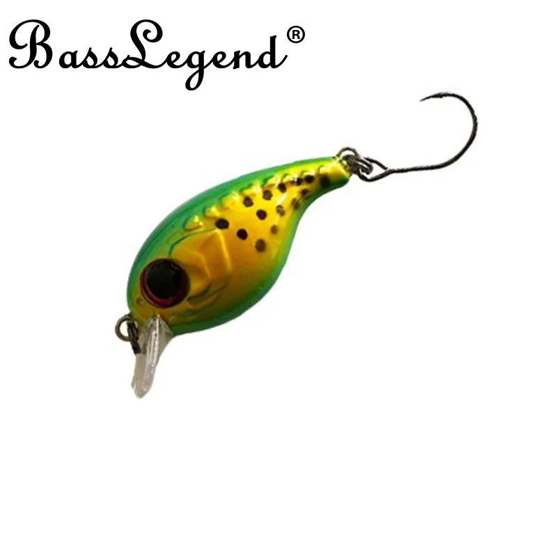 

BassLegend Fishing Floating Mini Crankbait Hard Plastic Lure Bass Pike Trout Salmon Lure 28mm 2g Ultralight Wobbler