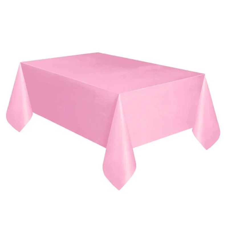 Disposable Birthday Tablecloth Pink Princess Clean Tablecover Supplies Table Linen Kids Happy Birthday Party Plastic Wipe